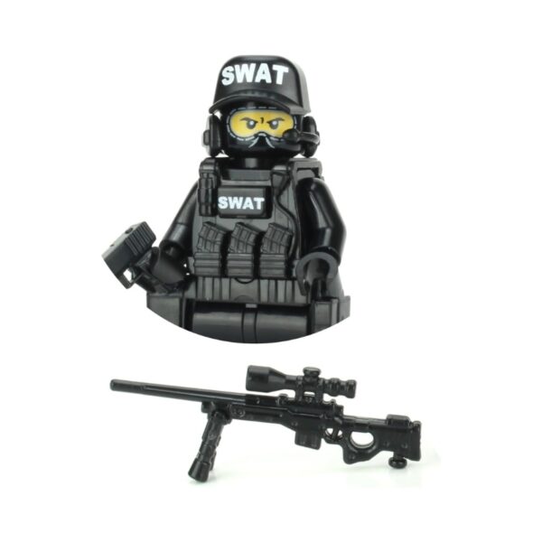 SWAT Team Sniper Custom Minifigure - Police Collectible