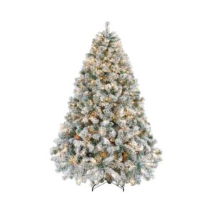 Yaheetech Christmas Tree Prelit Snow Flocked, Multiple Sizes