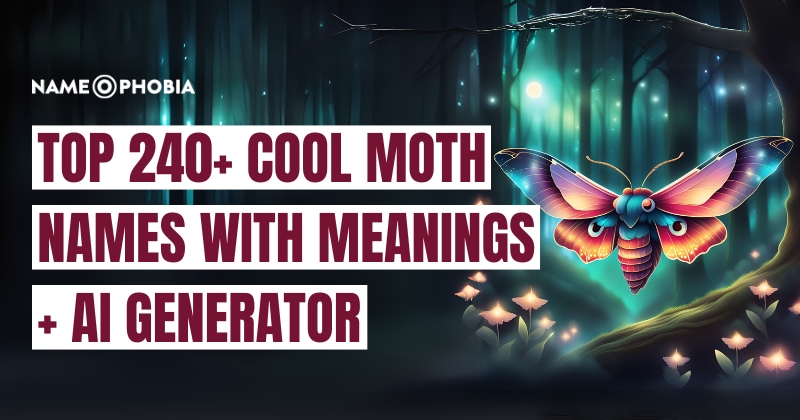 Top 240+ Cool Moth Names with Meanings + AI Generator